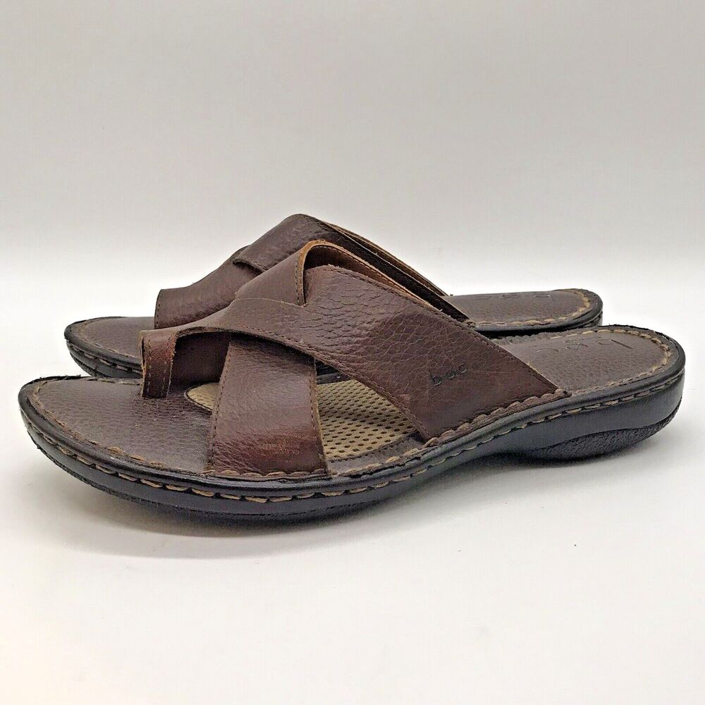 B.O.C. Kalba French Roast Brown Full Grain Leather Strappy Women's 8M Sandals